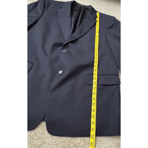 SOCIETY BRAND LTD HARTMARX Men's Black Stripe 48R Blazer Jacket Sport Coat EUC - Picture 9 of 10